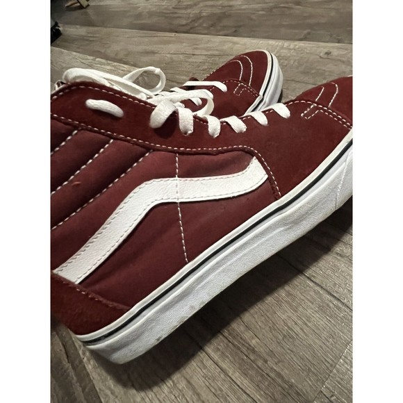 Vans Sk8-Hi Suede Skate sneakers Burgundy High Top Size 8 Men 9.5 Women main image 5